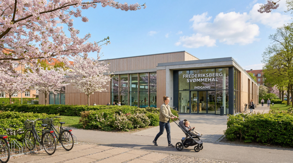 Svømmehal i Frederiksberg på en forårsdag — babysvømning i Frederiksberg